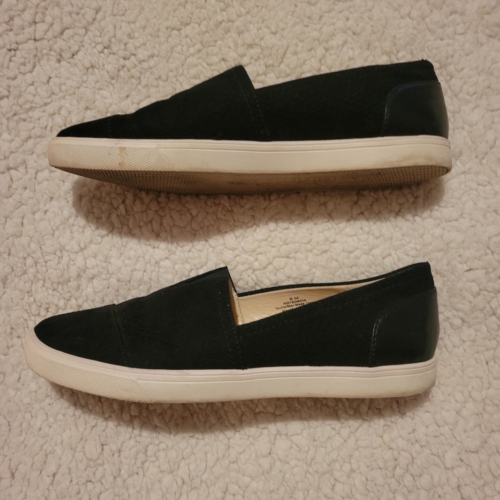WOMENS NINE WEST SUEDE BOMDIA PLATFORM SHOES BLACK SIZE 8 - Picture 6 of 11